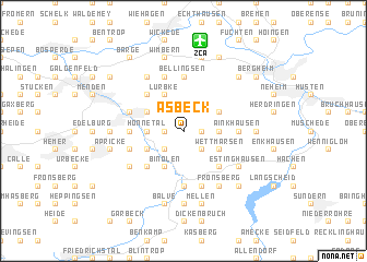 map of Asbeck