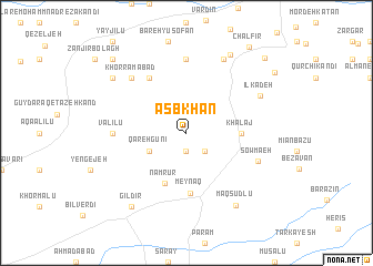 map of Asb Khān