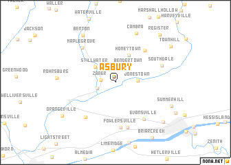 map of Asbury