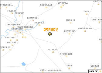 map of Asbury