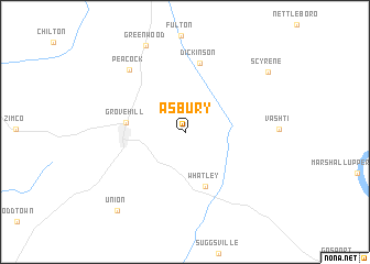 map of Asbury