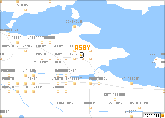 map of Åsby