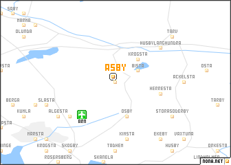 map of Åsby