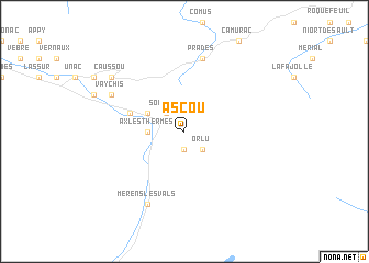 map of Ascou