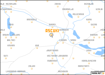 map of Aščuki