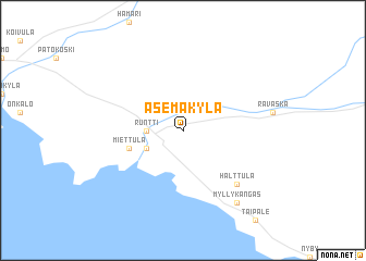 map of Asemakylä