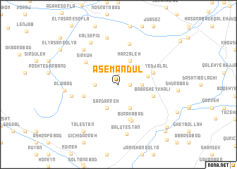 map of Āsemān Dūl