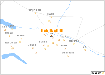 map of Āsengerān