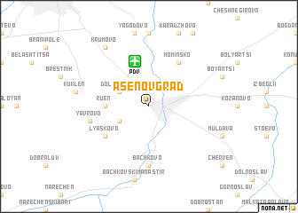 map of Asenovgrad