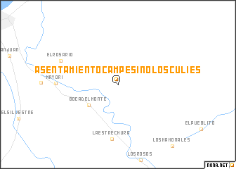 map of Asentamiento Campesino Los Culies