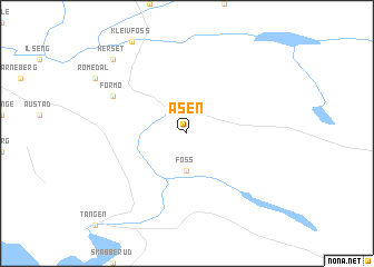 map of Åsen