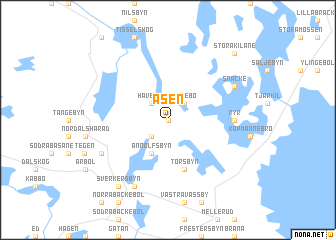 map of Åsen