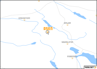 map of Åsen