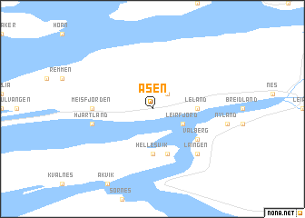 map of Åsen