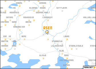 map of Åsen