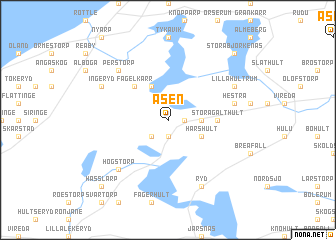 map of Åsen