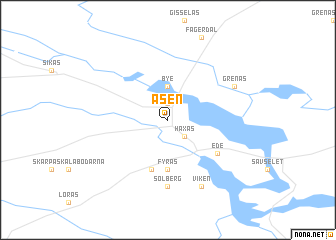 map of Åsen