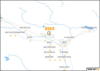 map of Åsen