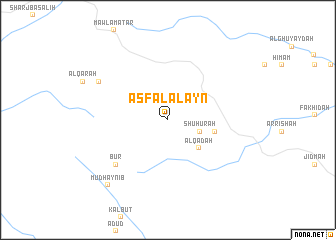 map of Asfal al ‘Ayn