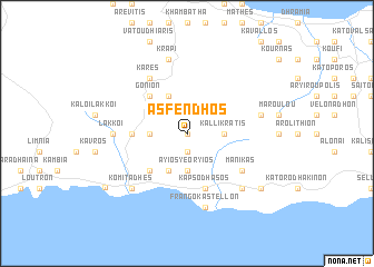 map of Ásfendhos