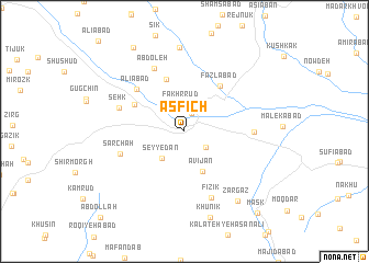 map of Āsfīch