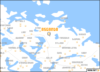 map of Åsgårda