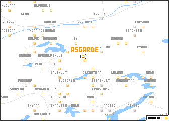 map of Åsgärde