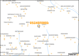 map of Aşgharābād