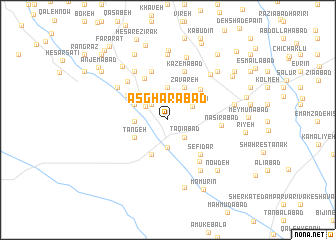 map of Aşgharābād