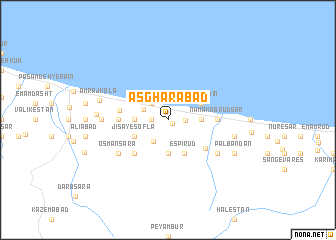 map of Aşgharābād
