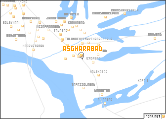 map of Aşgharābād