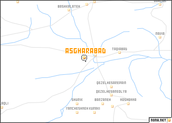 map of Aşgharābād