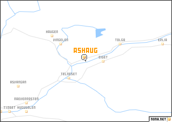 map of Åshaug