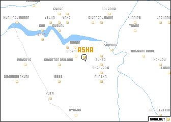 map of Asha