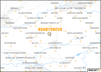 map of Ashby Parva