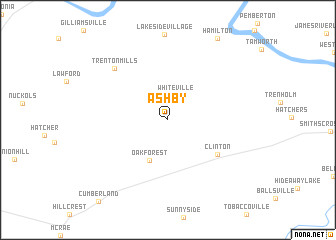 map of Ashby