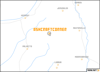 map of Ashcraft Corner