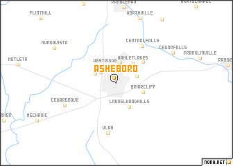 map of Asheboro