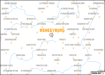 map of Ashegyaung