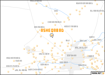 map of ‘Āsheqābād