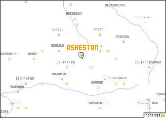 map of Āshestān