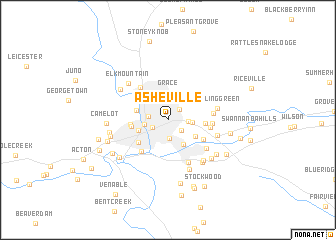 map of Asheville