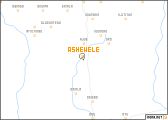 map of Ashewele