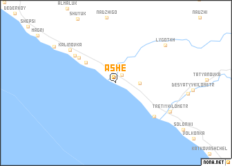 map of Ashe