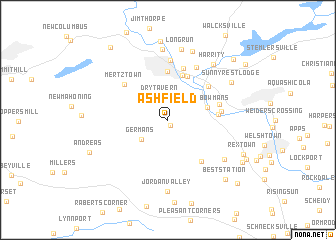 map of Ashfield