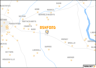 map of Ashford