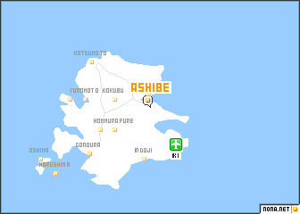 map of Ashibe