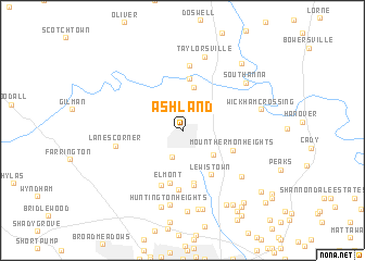 map of Ashland