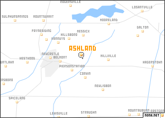 map of Ashland