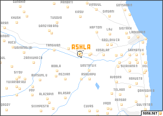 map of Əshlǝ